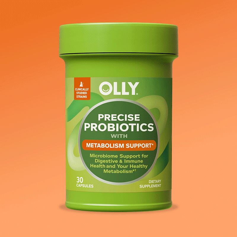 OLLY precise probiotics with metabolism support. Promotes beneficial bacteria in your gut to support a healthy metabolism.