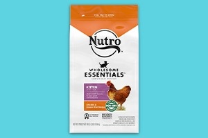 NUTRO™ WHOLESOME ESSENTIALS™ Kitten Natural Dry Cat Food Farm-Raised Chicken & Brown Rice Recipe, 3 lb. Bag
