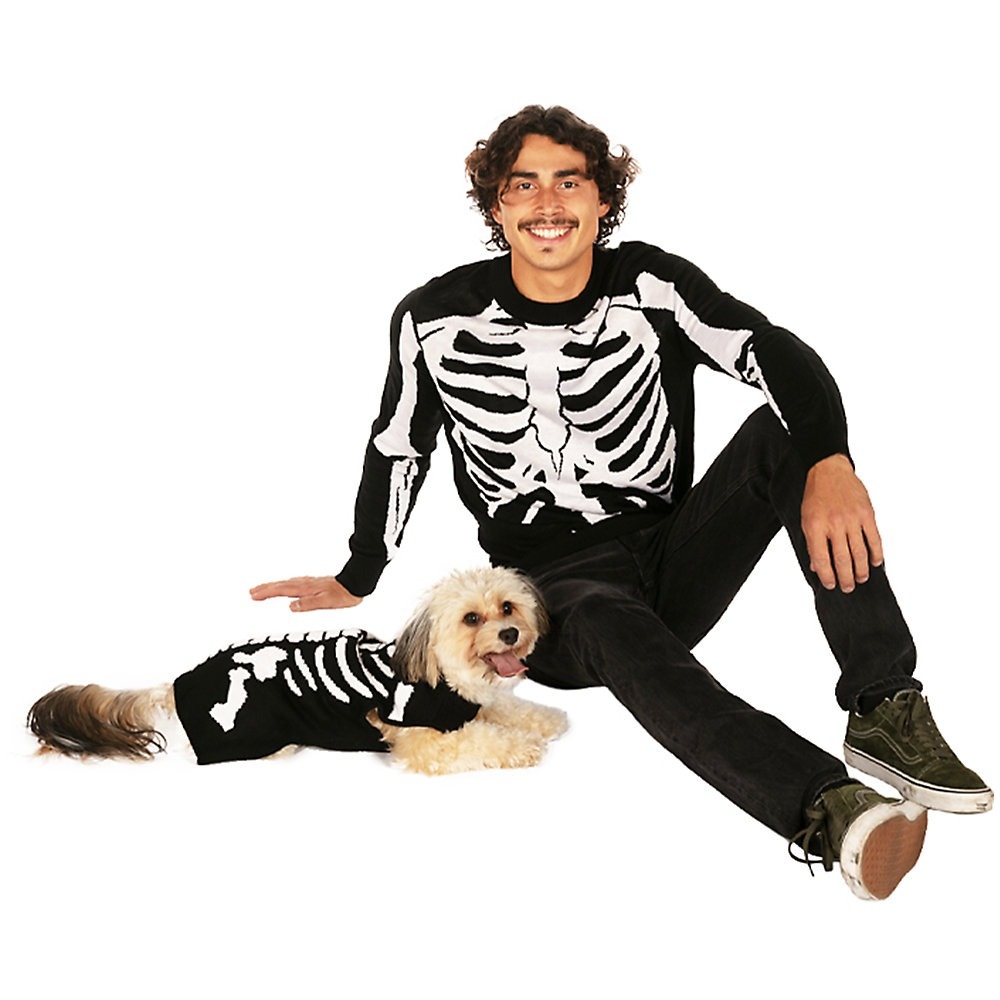 skeleton halloween costume dog