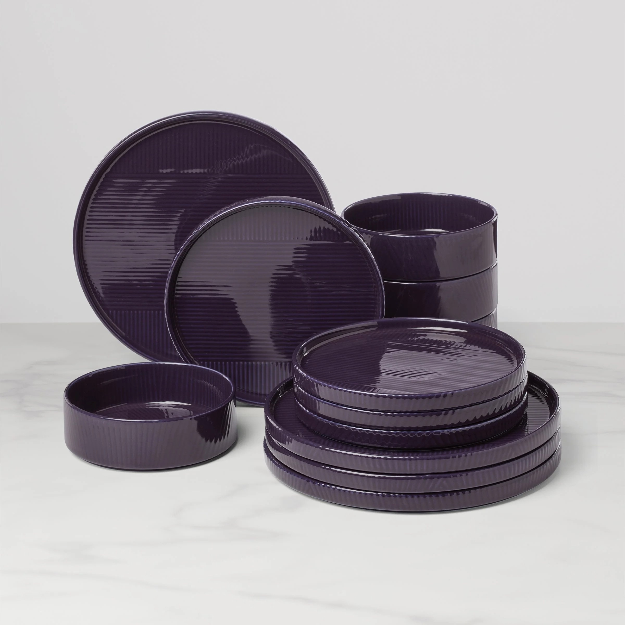 Lenox Modulus Nightshade 12-Piece Dinnerware Set