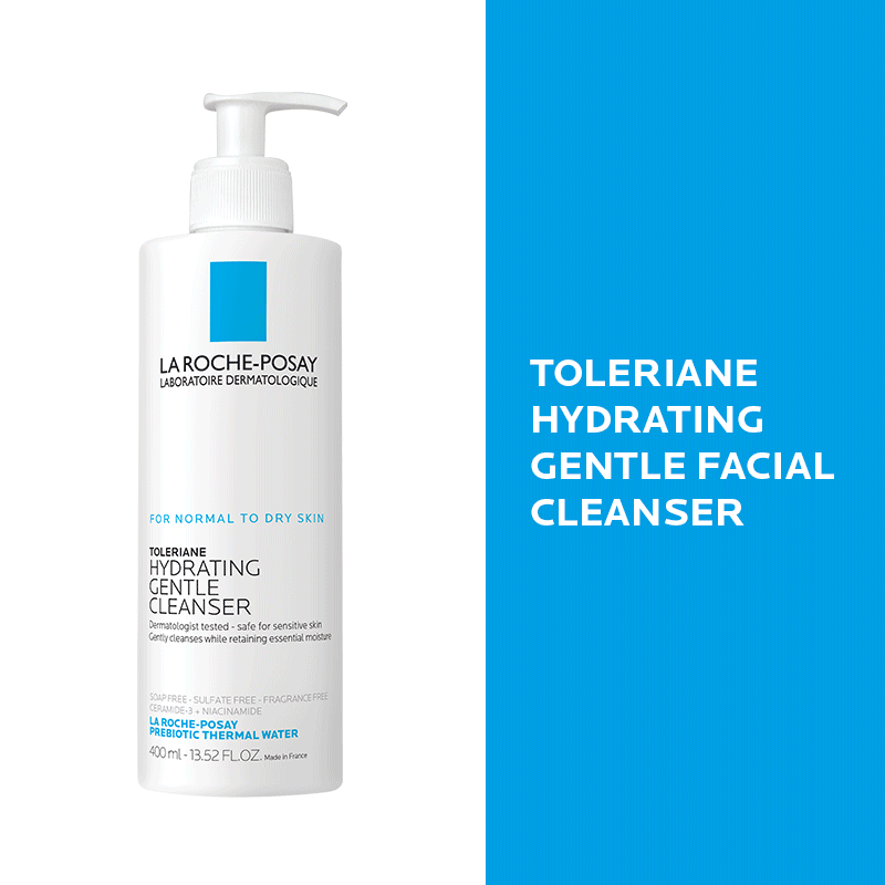 Animation of skincare products.