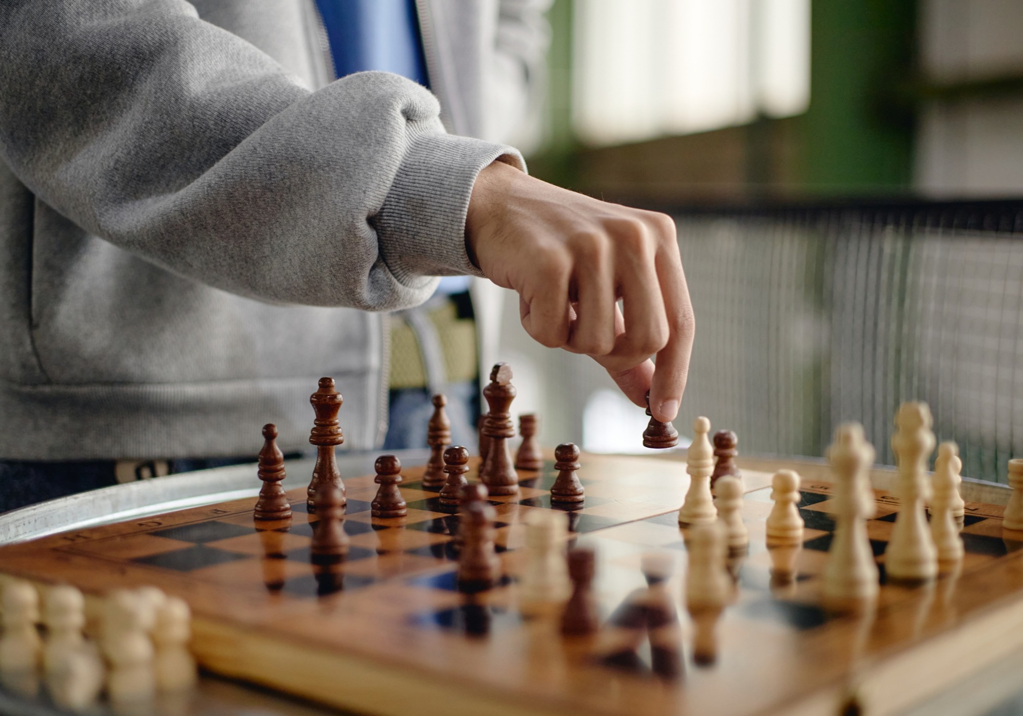 Person playing chess