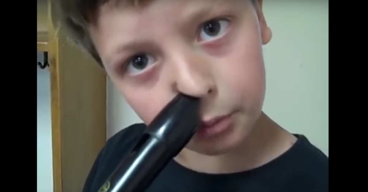 This Kid Playing the Recorder With His Nose While Beatboxing Is the