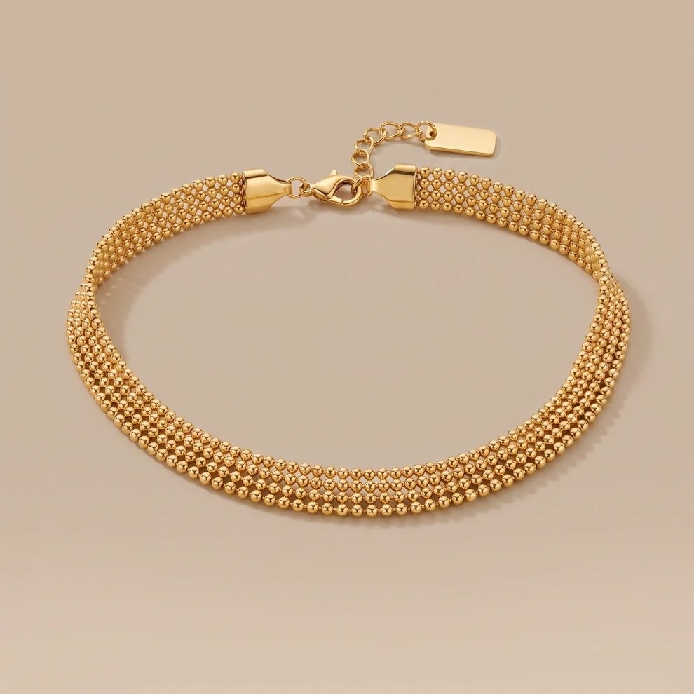 gold mesh choker