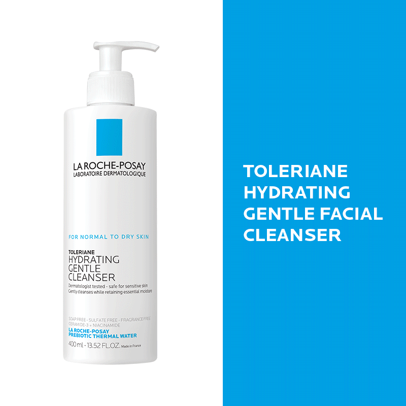 Animation of skincare products.