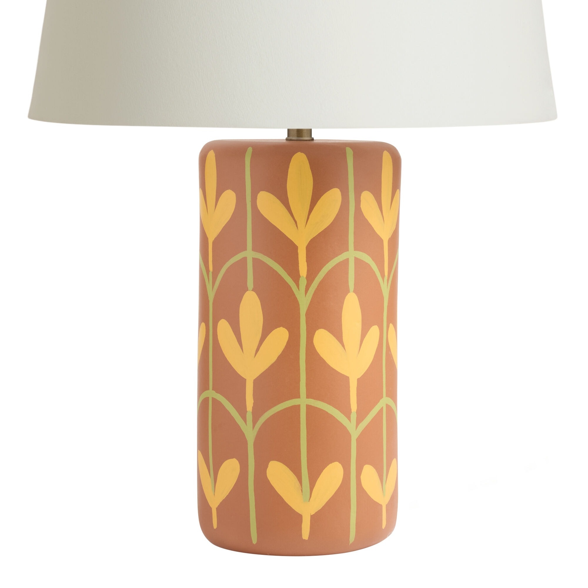Mara Marigold and Green Ecomix Floral Table Lamp Base