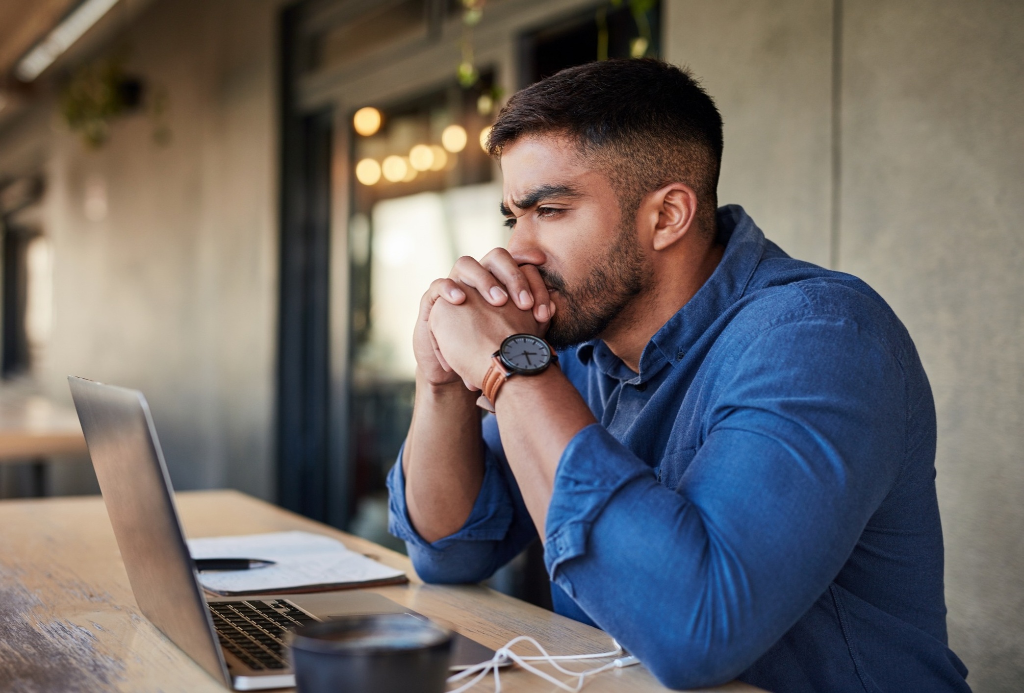 Man looking at laptop