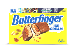 Butterfinger Ice Cream Bars with Crispety, Crunchety Layer & Chocolatey Coating, 6 pack, Frozen Dessert