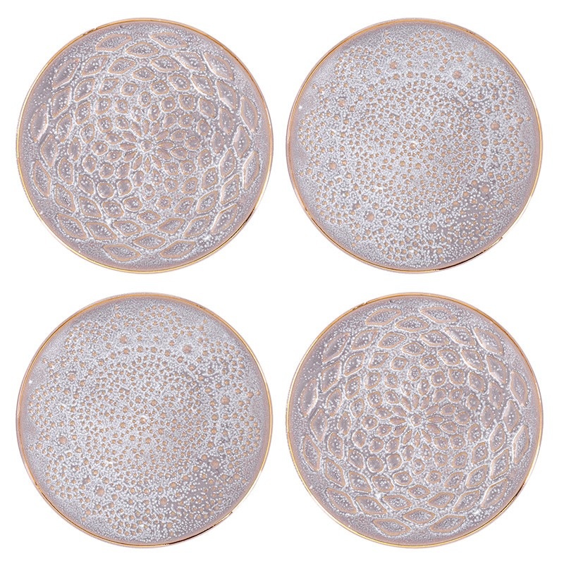 Santa Barbara Design Studio Lilac Stamped Appetizer Plates