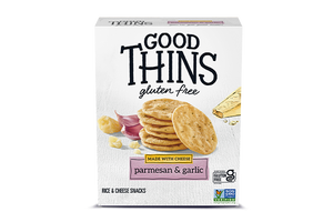 Good Thins parmesan and garlic crackers.
