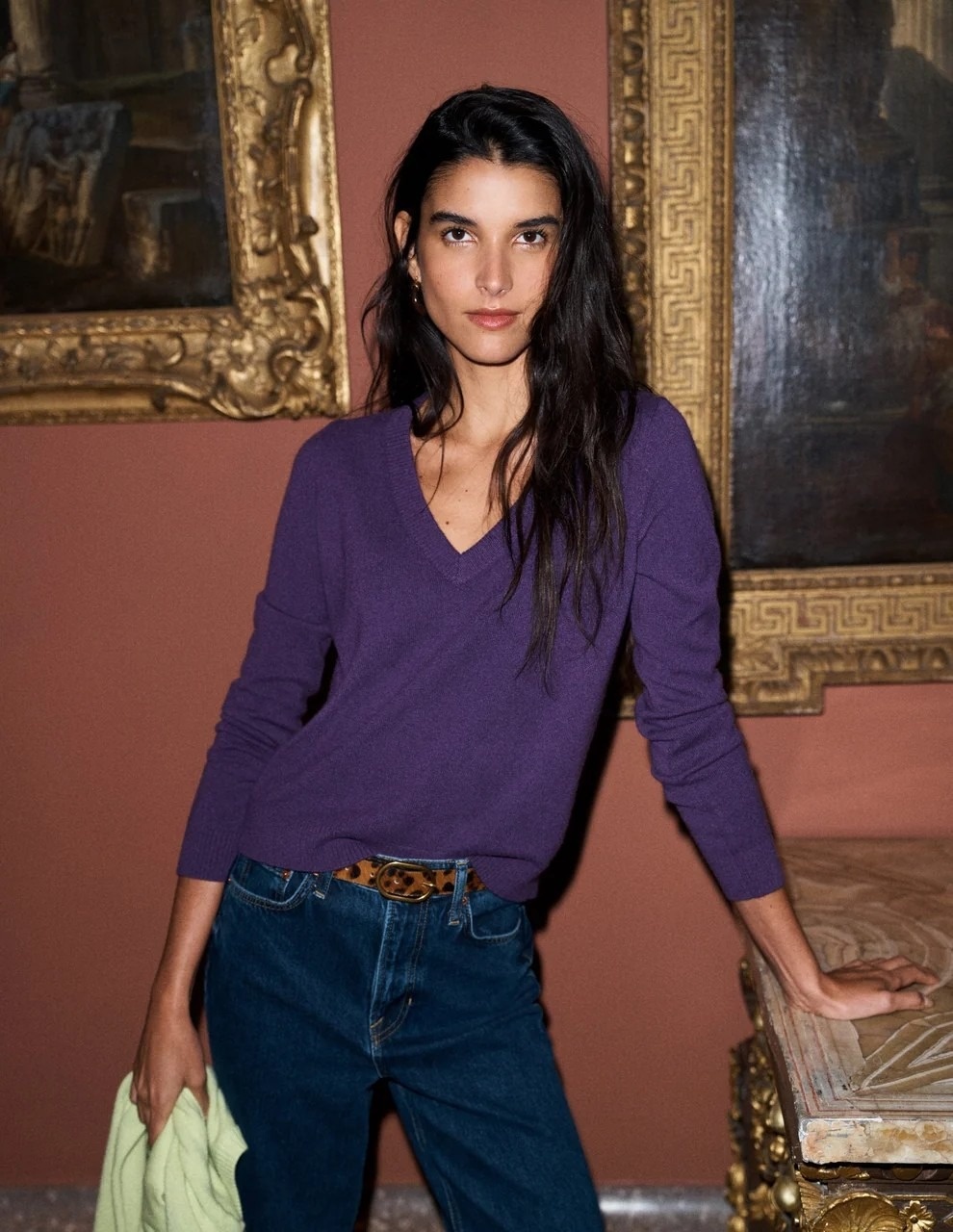 Boden Elsie Cashmere V Neck Sweater