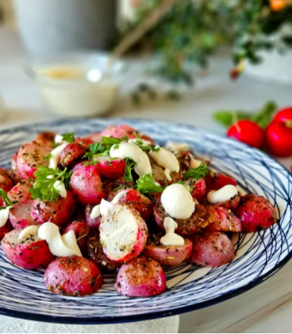 Plate of radishes