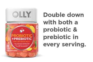 Probiotic + Prebiotic, Double down with both a probiotic & prebiotic in every serving. 