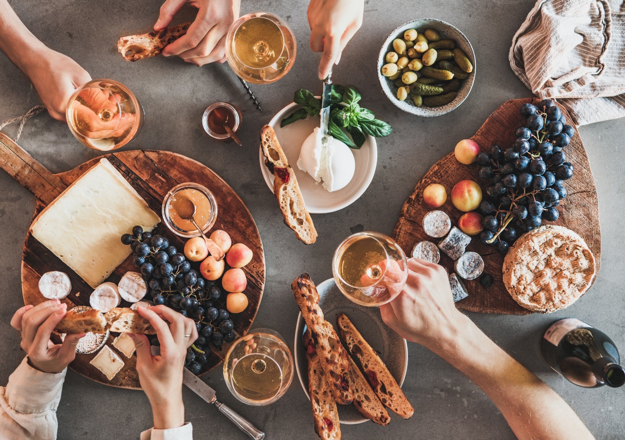 Snackboard overhead shot