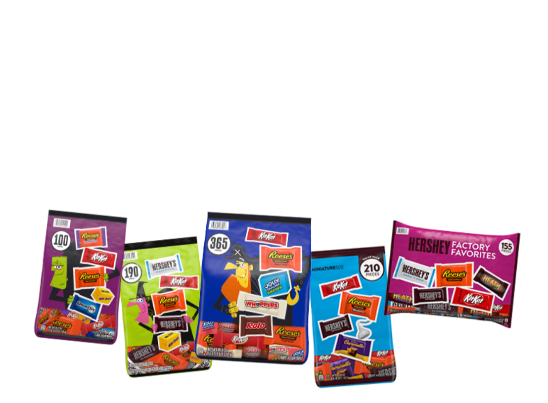 Hershey's logo and "Scary Good Treats" tagline.