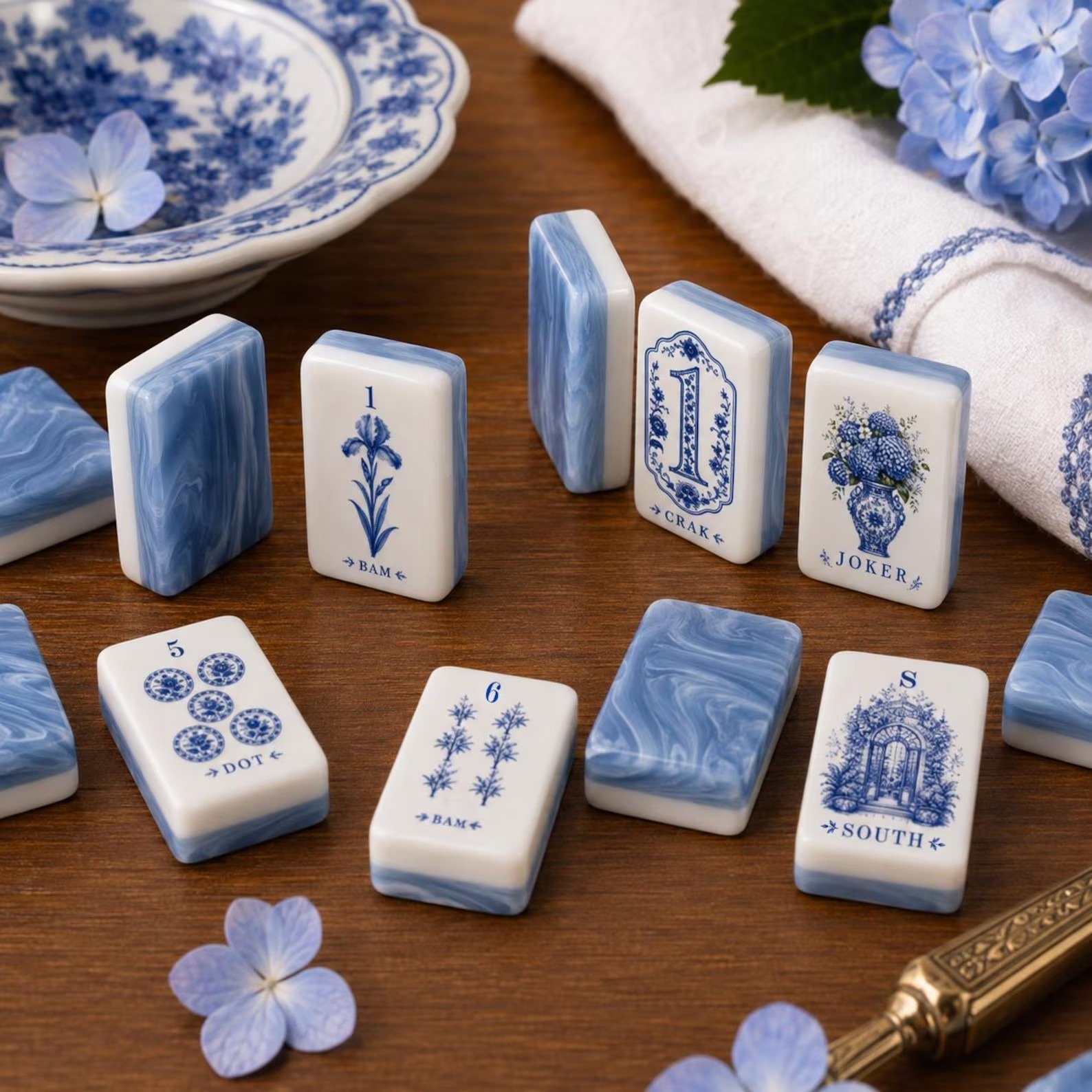 Blue & White Chinoiserie Hydrangea