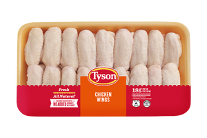 Tyson® All Natural*, Fresh Chicken Wings, Family pack, 4.25 - 5.3 lb Tray