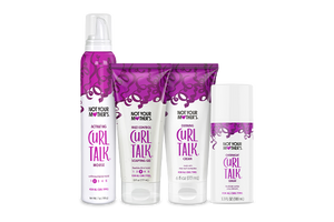 Not Your Mother's Curl Talk Collection with mousse, cream, gel and serum.