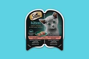 SHEBA® Kitten Soft Paté PERFECT PORTIONS™ Wet Cat Food with Salmon Flavor - 2.64 oz.