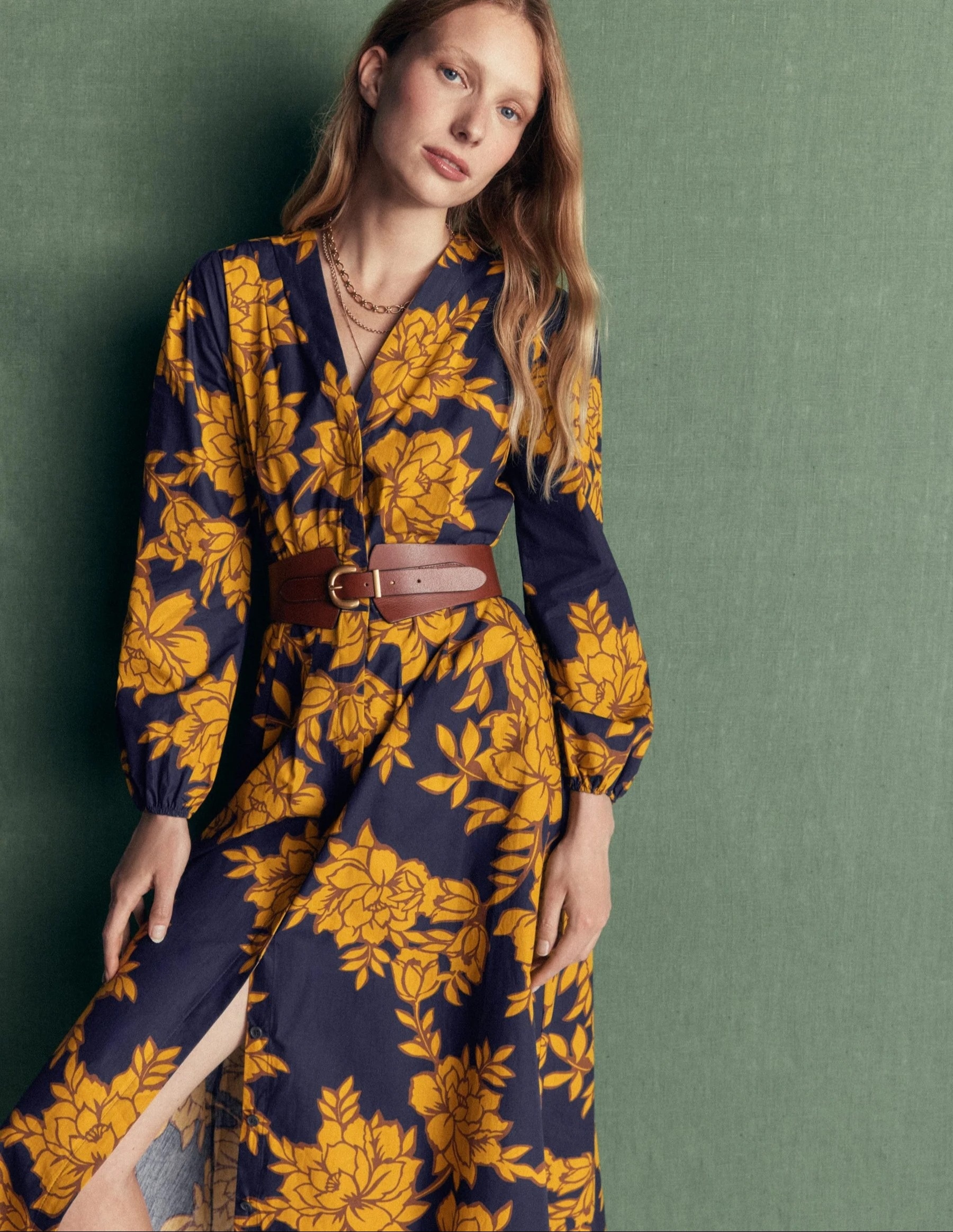 Boden Nicola Cotton Midi Dress