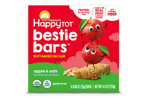 Happy Tot Organics Bestie Bars Apple & Oats Soft-Baked Oat Bars.
