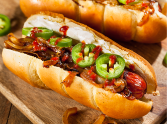 Loaded Back Sausage Dog with Wright® Brand Smoked Sausage