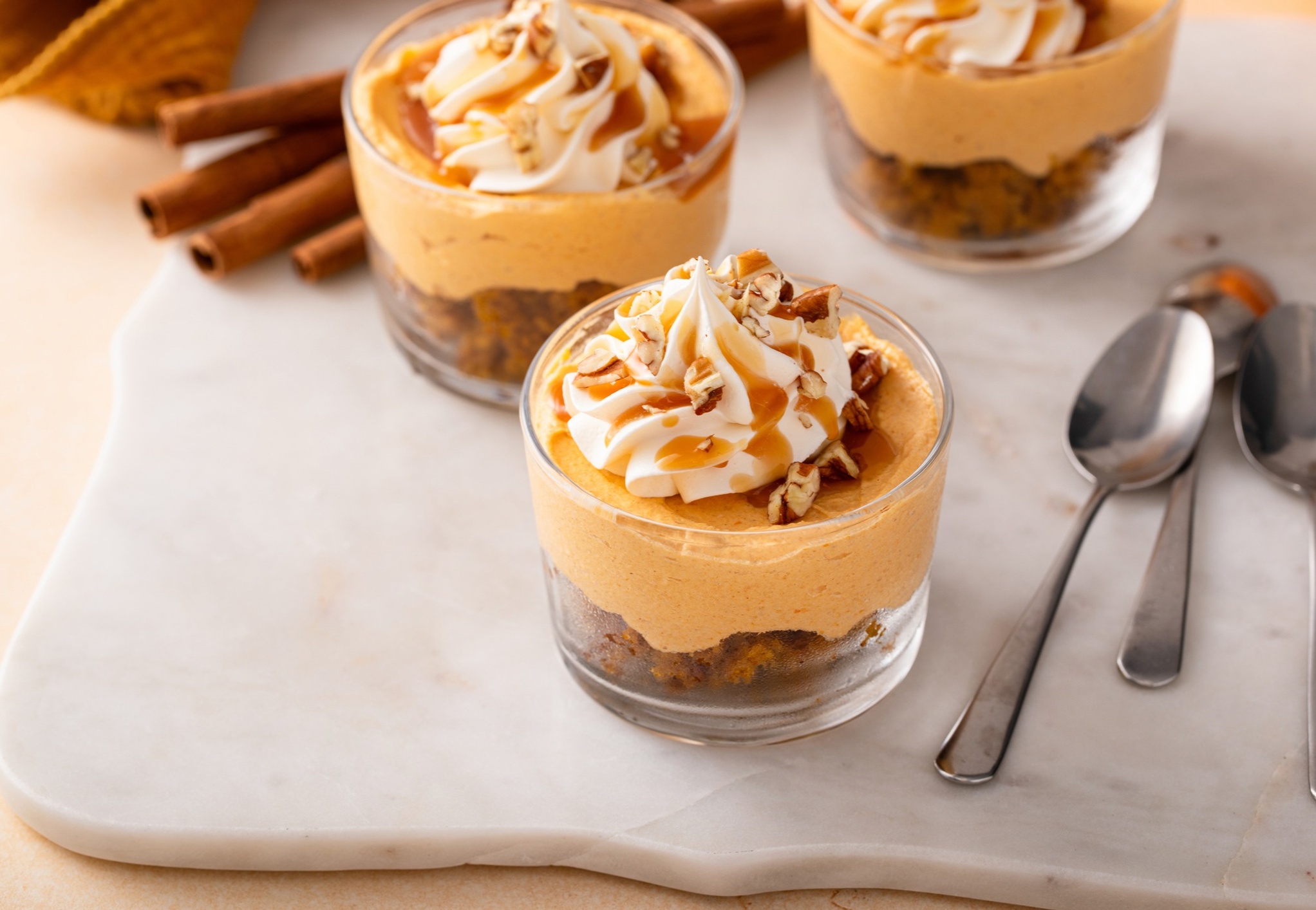 Mini pumpkin cheesecake