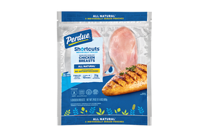 Bag of Perdue Shortcuts Individually Sealed Boneless Skinless Chicken Breasts.